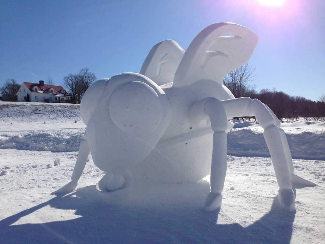 Sculpture sur neige