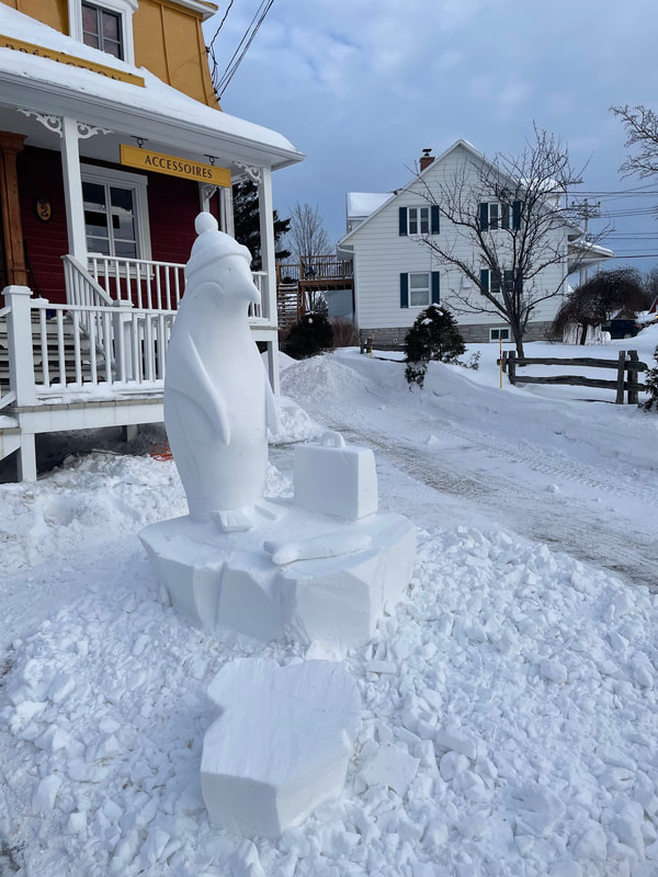 sculpture sur neige, snow sculpture